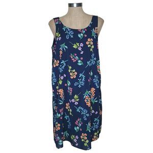 Philosophy Swing Dress Women's  Size M Blue Floral Sleeveless